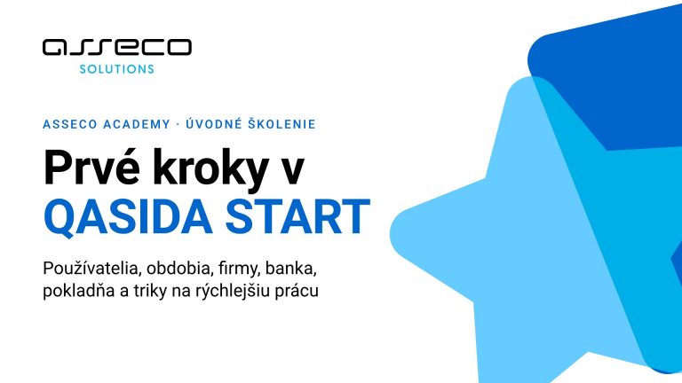 QASIDA START ERP – základy ovládania
